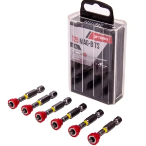 Armeg Screwdriver Bit 6 Piece Magnetic Collar Tic Tac Box T25