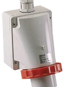 Niglon Appliance Inlet Wall 3P+E+N IP44 16A 415V Red