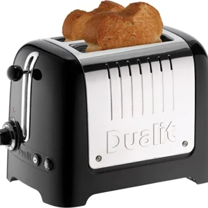 Dualit Toaster Lite Bread 2 Slice 1100W Black Bun/Bagel Toast Button