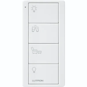 Lutron Pico Wireless 4-Button Scene Keypad: Any Room Lighting Controller - Artic White