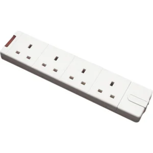 Newlec Trailing Socket Lead 4 x 13A Unswitched Sockets White