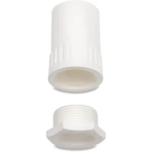 Newlec 25mm PVC Conduit Female Adaptor White C/W Bush [Pack=10]