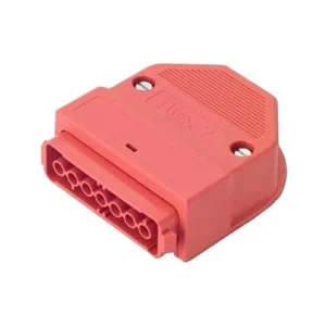 flex7 Socket Single Standard 4-Pole+Loop 16A 2 x 4.00mm Red