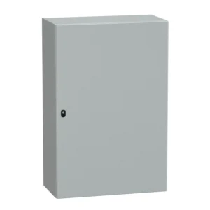 Schneider Electric Spacial S3D Plain Door Enclosure with Mounting Plate H1200xW800xD400 IP66 IK10 RAL7035