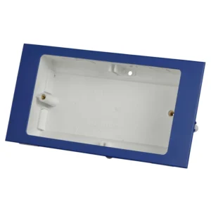 Marshall-Tufflex Flush Plate Accessory Box 2-Gang PVC-U Blue
