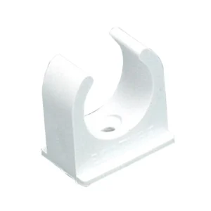MK Electric Saddle Spring Clip 20mm PVC-U White [Pack=10]