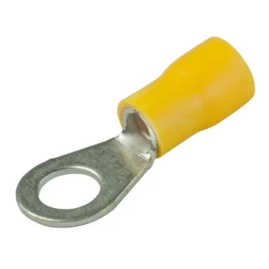 KrimpTerm 6.4mm Insulated Ring Terminal Yellow