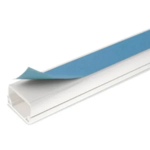 Newlec Mini Trunking Self Adhesive 25 x 16mm 3m Length PVC White C/W Lid