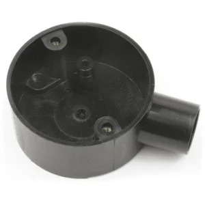 Newlec 25mm PVC Conduit Terminal/Stop End Box 1 Way Black