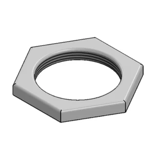 Metpro Light Pattern Hexagonal Locknut 40mm Galvanized Steel