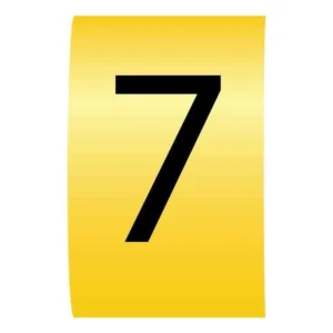 Cablecraft Number 7 Black On Yellow K-Type Cable Marker On Reels 4.2-7.0mm Dia