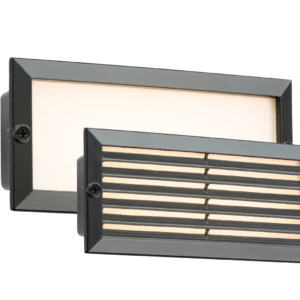 Knightsbridge MLA 230V IP54 5W White LED Recessed Brick Light - Black Fascia