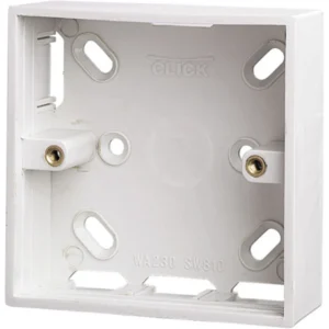 Click Scolmore Box 1 Gang Trunking 29mm PVC