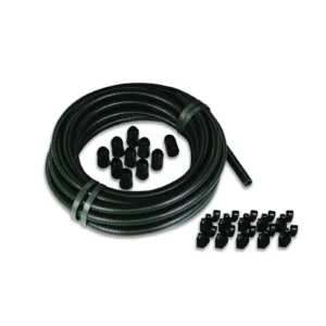 Newlec 25mm Conduit Kit Flexible 10m IP68 PVC Black C/W Straight Glands+Locknuts+Removal Tool