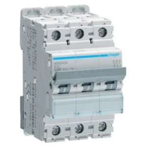 Hager MCB TP Type B 40A 10Ka 3 Module
