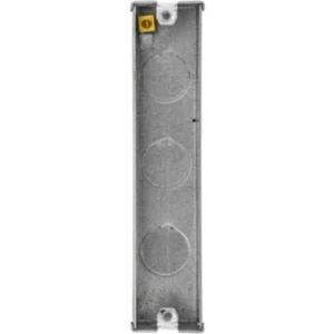 Click Scolmore Galvanised Steel 2 Gang 25mm Deep Architrave Galvanised Steel Knock Out Box