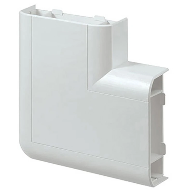MK Electric Bend Flat Angle Up For 3D Skirting White PVC Trunking