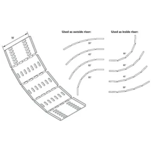 Unistrut D Cable Tray Light Duty Riser 225mm Pregalvanised Steel
