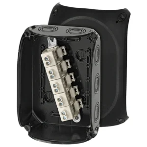 Hensel Junction Box 5 Pole 40A 180 x 130 x 77mm IP66/67 Black