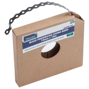 Newlec All Round Band Multipurpose 5mm Hole 12mm x 10m Reel Black