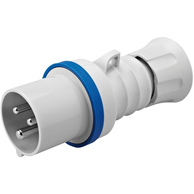 Gewiss Plug 2P+E 6H 32A 230V 50/60Hz Blue Halogen Free Plastic IP44 Sc - Image 2