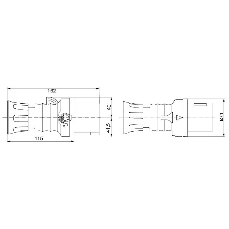 Gewiss Plug 2P+E 6H 32A 230V 50/60Hz Blue Halogen Free Plastic IP44 Sc - Image 3