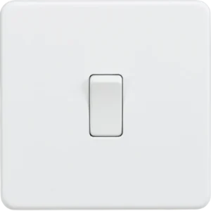 Knightsbridge MLA Screwless 10AX 1G 2-Way Switch - Matt White