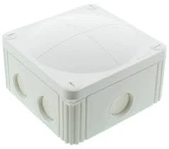 Wiska Junction Box Combi 607/5 White 2Xkrm 25/20 110X110X66mm White IP66/6