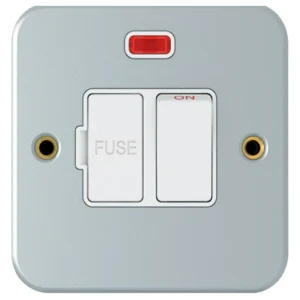 Newlec Metal Clad 13A Double Pole Switched Fused Spur/Neon