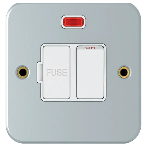 Newlec Metal Clad 13A Double Pole Switched Fused Spur/Neon