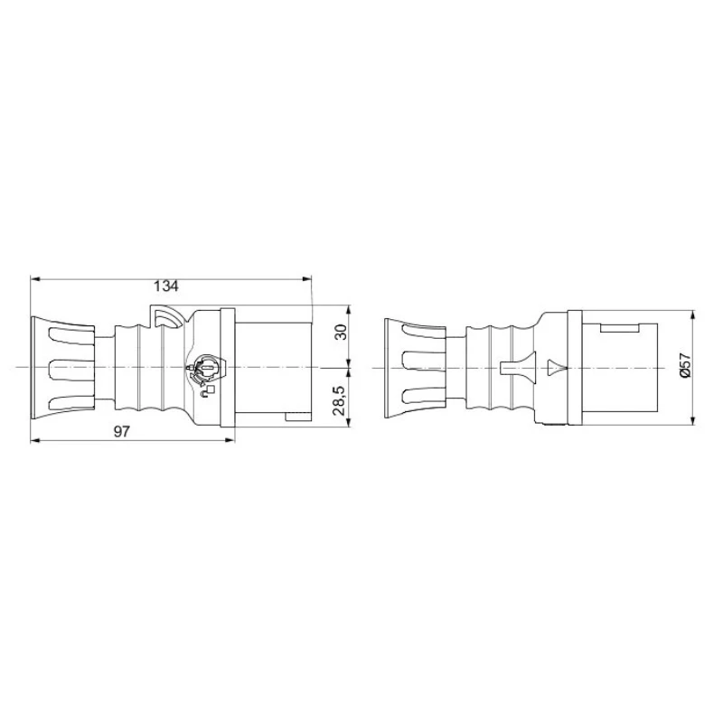 Gewiss Plug 2P+E 6H 16A 230V 50/60Hz Blue Halogen Free Plastic IP44 Sc - Image 3