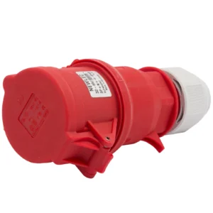 Newlec Industrial Power Connector Female Screwless 3P+N+E 32A 415V IP44 Red