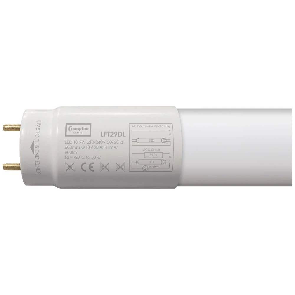 Crompton Lamps Tube LED T8 9W 2Ft Daylight - Image 2