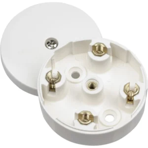 Click White 20A Junction Box 58mm Diameter 4 Terminal