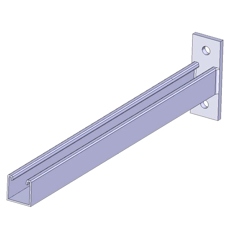 Newlec Channel Support Cantilever Arm 41 x 41mm 600mm Projection Hot Dipped Galvanised - Image 3