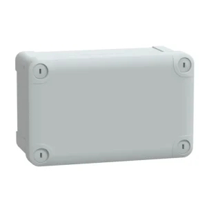 Schneider Electric Junction Box Industrial Opaque Shallow Cover Absence Detector Grey IP66