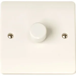 Click Scolmore Dimmer Switch 1 Gang 2 Way 250W White