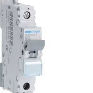 Hager 1 Pole 10kA/15kA Type B 32A 1M MCB