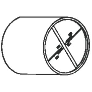 Manrose Shutter In-Line Back Draught 150mm 6In