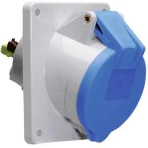 CEENorm Socket Angled Panel 2P+E IP44 16A 240V 74X62mm