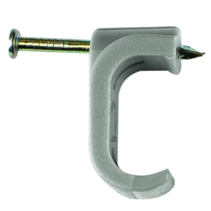 Newlec Nail In Flat Cable Clip Grey for 4.0-6.0mm Twin+Earth [Pack=100]