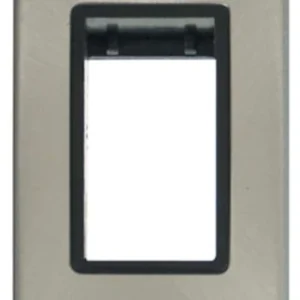 Click Scolmore Victorian Satin Chrome Black Insert 1 Gang MiniGrid Unfurnished Architrave Plate 1 Aperture