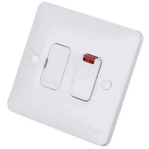 Hager Connection Unit DP Switched Fused LED Indicator 13A White Marked Heating