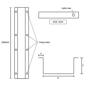 Trident Sections Capping 38mm 2m Galvanised Steel