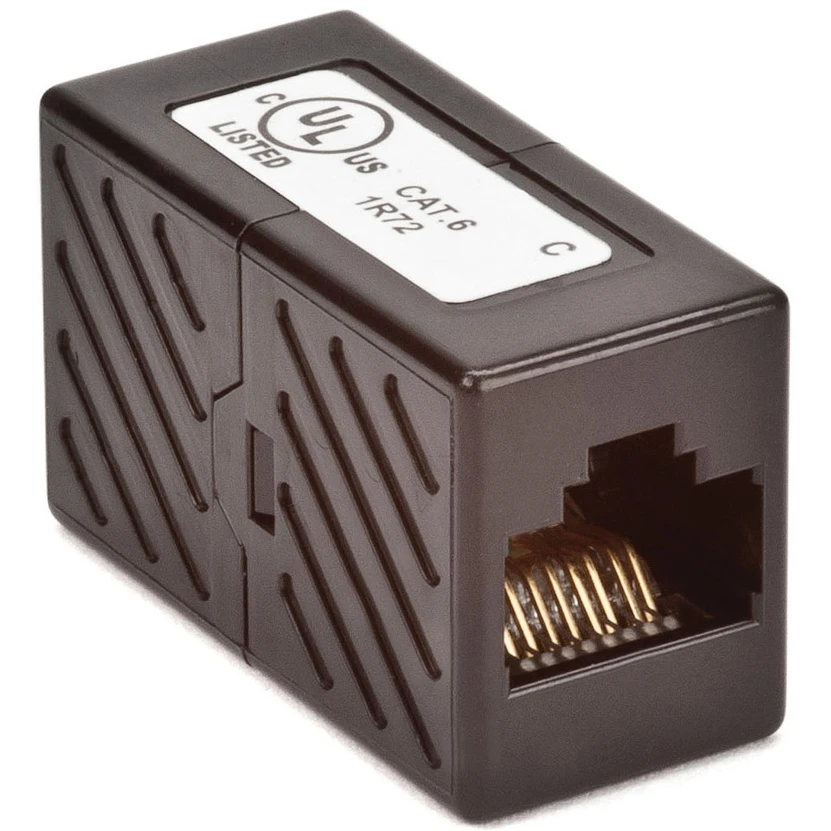 Newlec Data Cable Coupler RJ45 to RJ45 Back to Back In-Line Black - Image 2