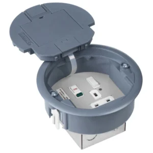 Legrand Floor Grommet Cleaners RCD Unfused 169mm Grey + DP1532