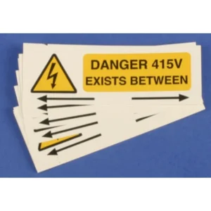 Industrial Signs Ind Signs Danger 415V Label Pk10