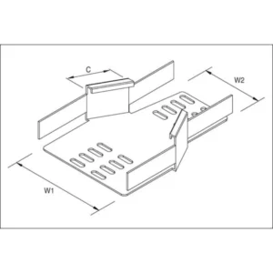 Unistrut Reducer For Heavy Dty Tray 450-100mm Steel Hot Dipped Galvanised