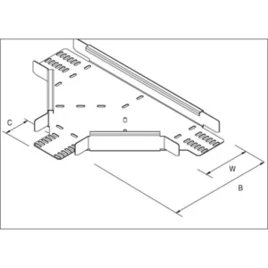 Unistrut Tee Equal For Heavy Dty Tray 450mm Steel Hot Dipped Galvanised