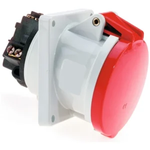 CEENorm Socket Panel 3P+E IP44 63A 415V Red